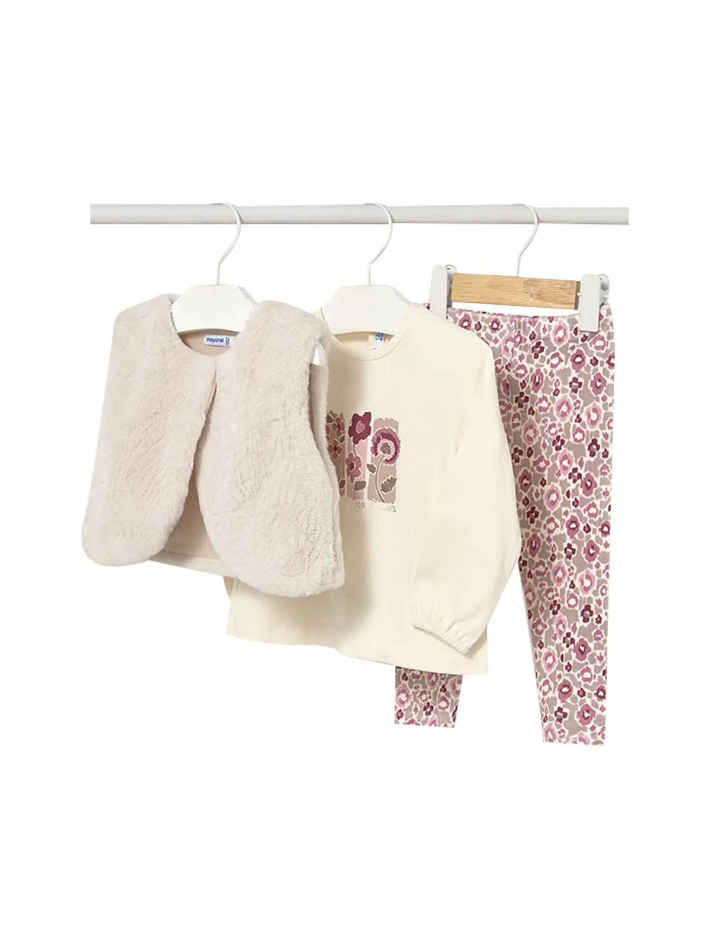 MAYORAL | Baby Set 3-teilig Gilet, Langarmshirt und Leggings | 